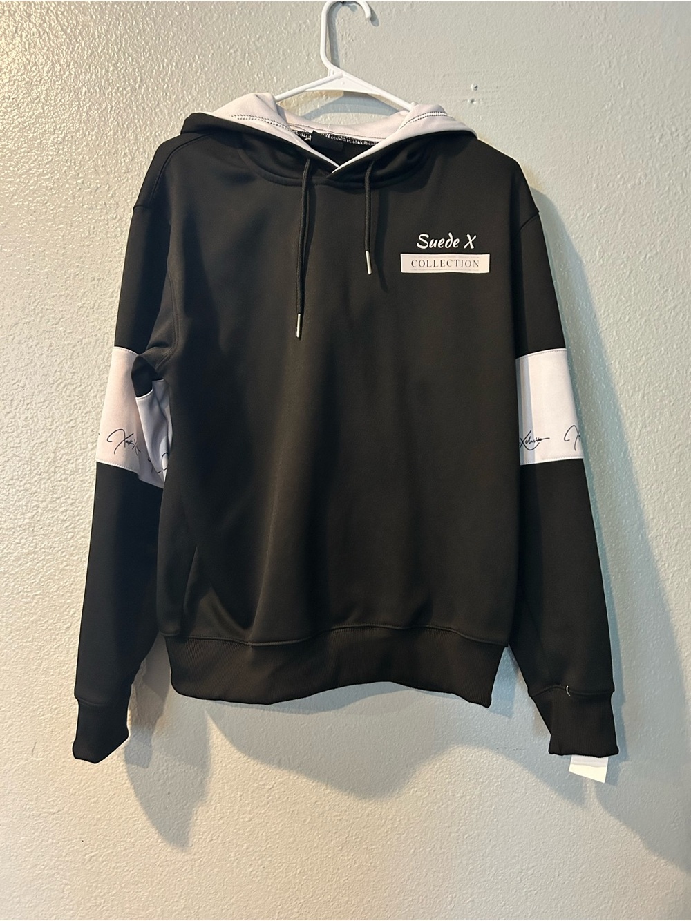 Suede X Collection Hoodie/Jacket Black White Graphic Streetwear - Small